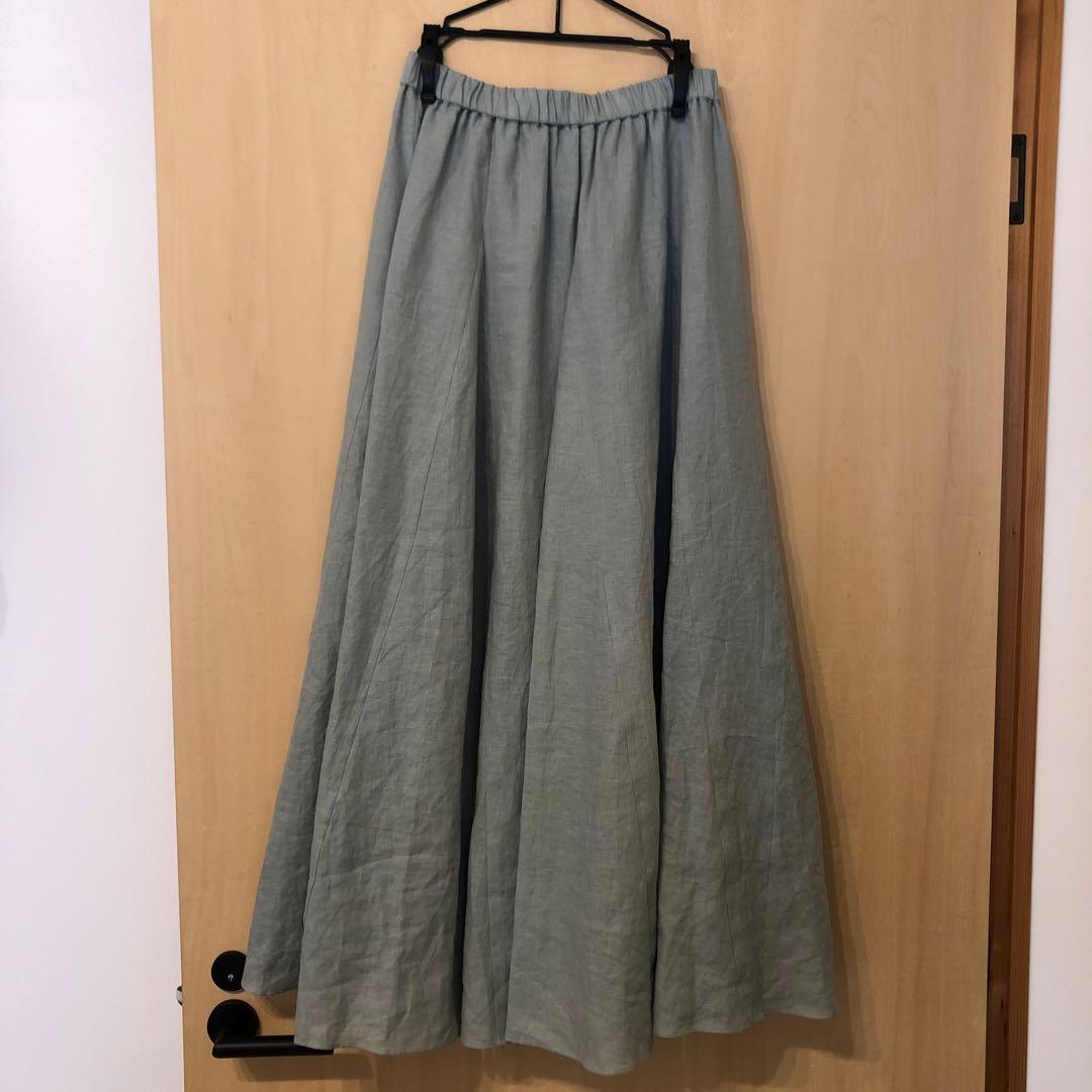 クロスアンドクロス　ハグオーワー　雅姫　リネンシャンブレーマキシスカート