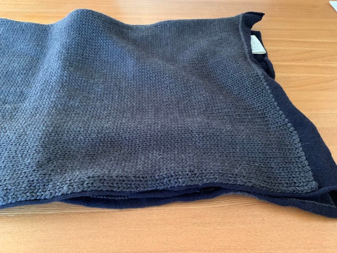 コムデギャルソンシャツ マフラー 紺×グレー