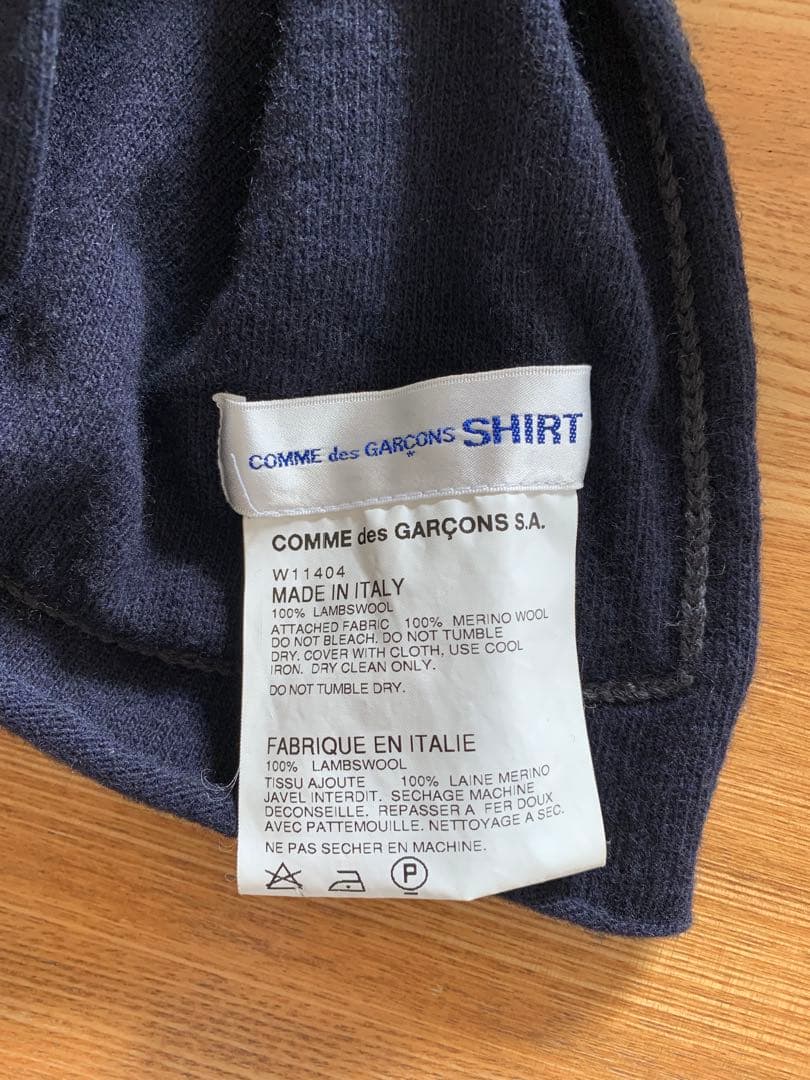 コムデギャルソンシャツ マフラー 紺×グレー