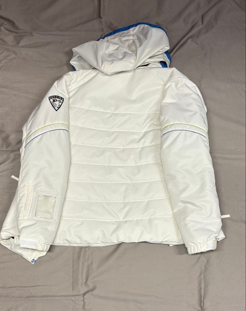 ホワイトジャケット,ブルー スキーウェアセット フェニックス 160