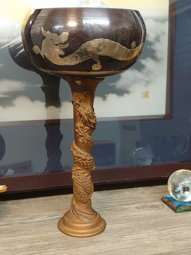 ●開運 龍 龍神 オリジナル龍シンギングボウル スーパー 【龍声】