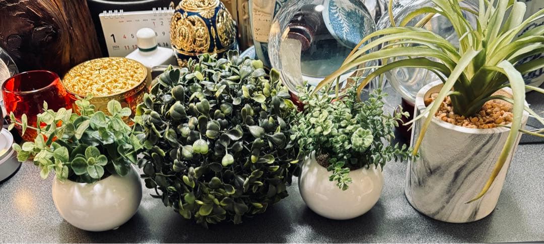 ☆観葉植物造花4種、これで部屋の印象かわります！♪