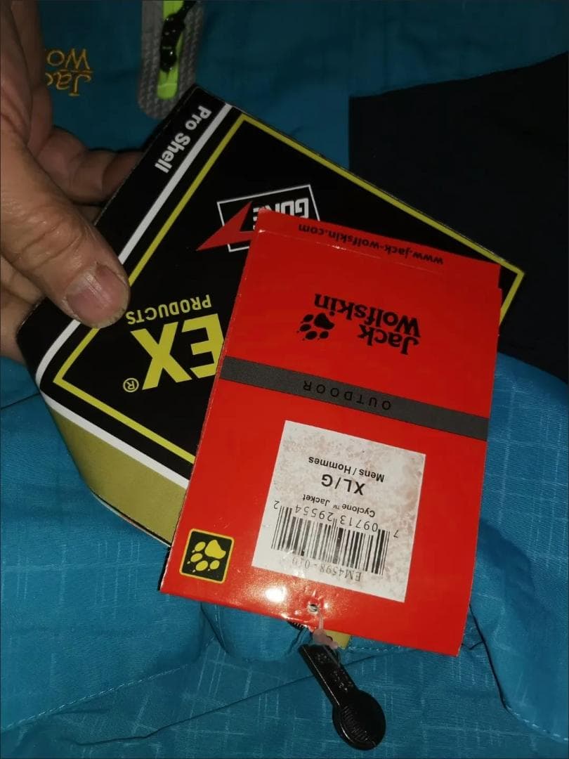 スキー用ジャケット 青/黒 フード付き