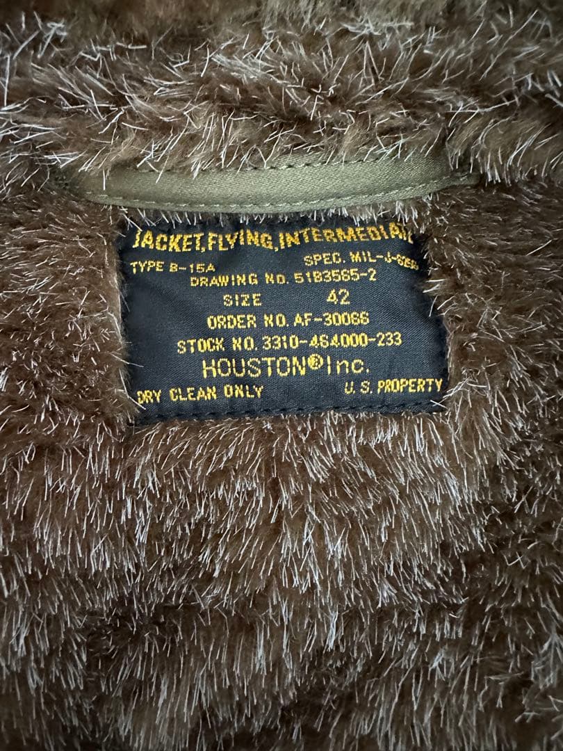 HOUSTON B-15A フライトジャケット サイズ42