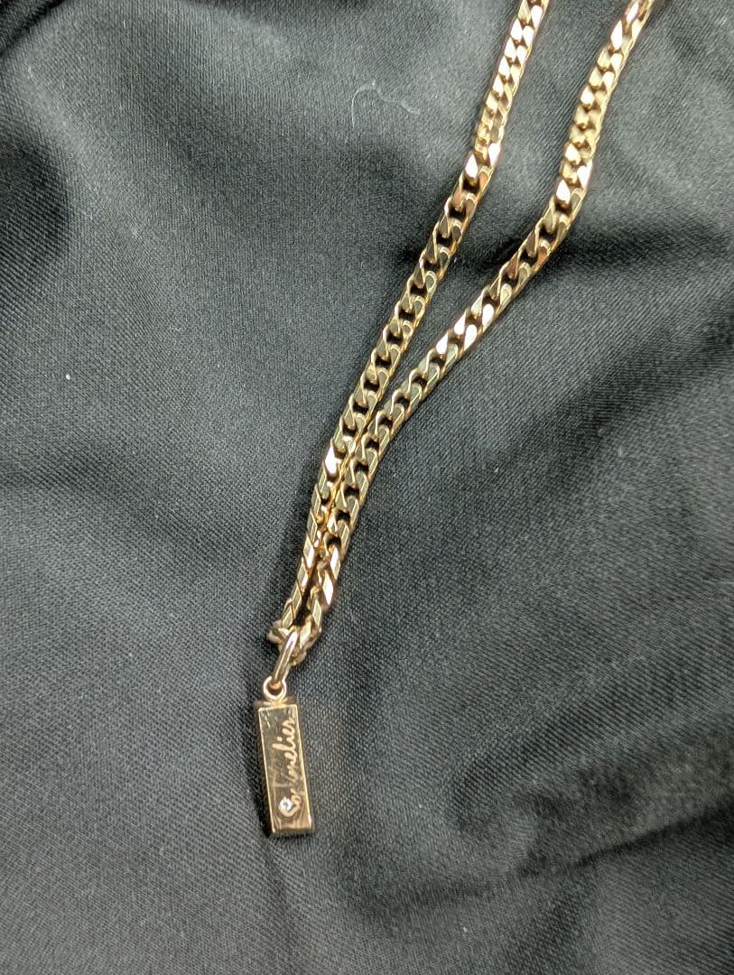 喜平ネックレス　33グラム　8面ダブル　 ダイヤ入りトップ付き