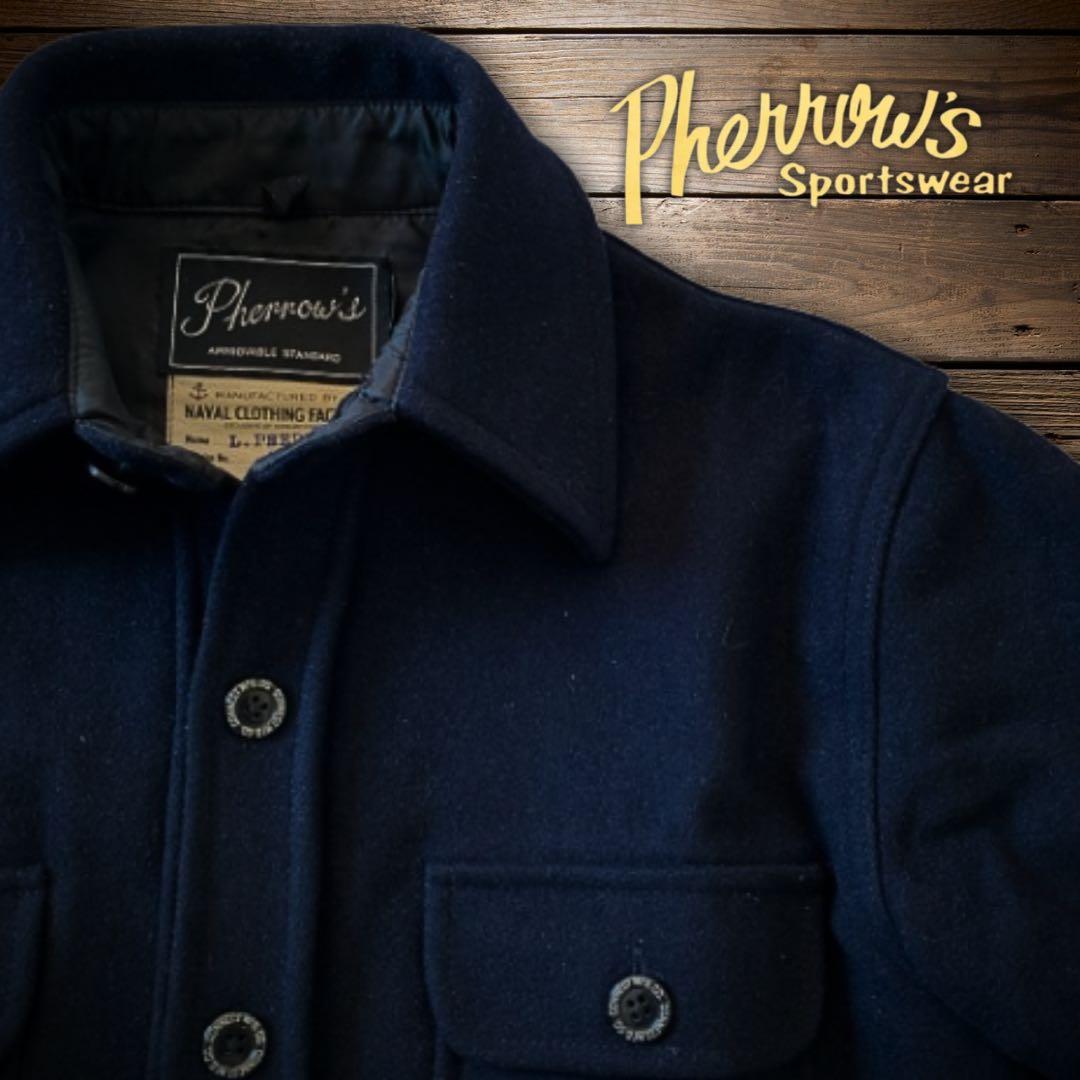 『人気◎』Pherrow's(フェローズ)ウールメルトンCPOシャツジャケット