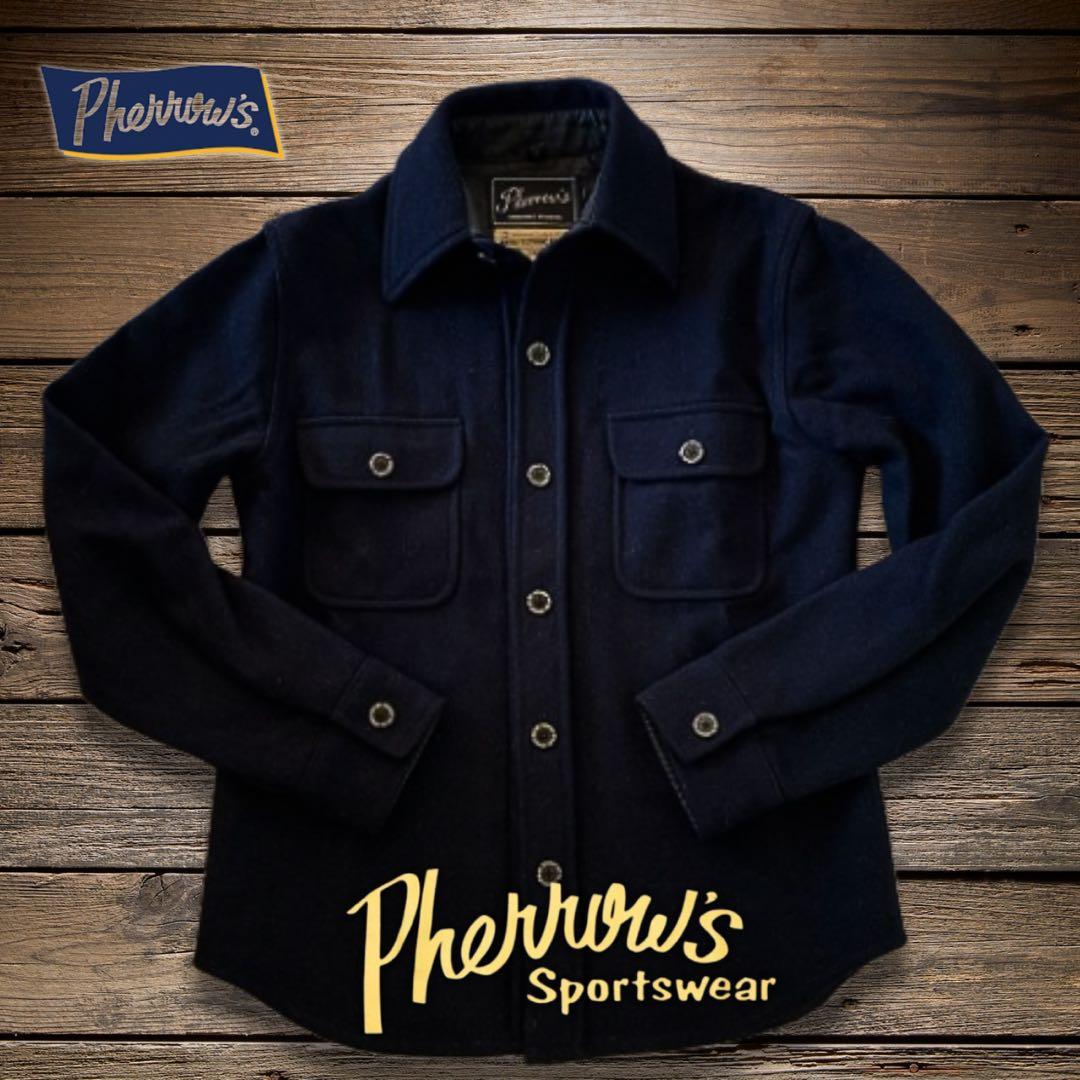 『人気◎』Pherrow's(フェローズ)ウールメルトンCPOシャツジャケット
