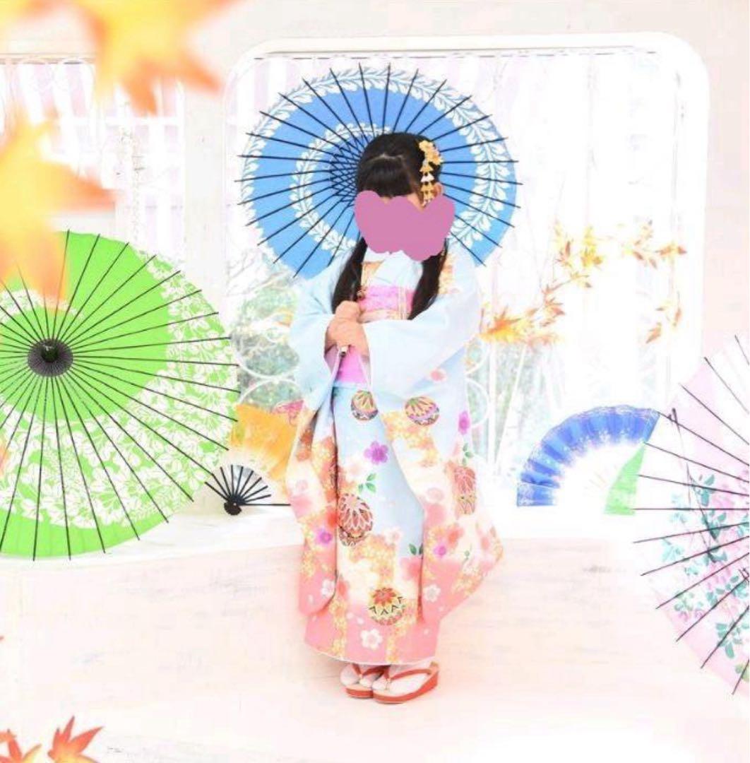 週末値下げ】七五三 着物 7歳　セット　水色　お祝い　人気