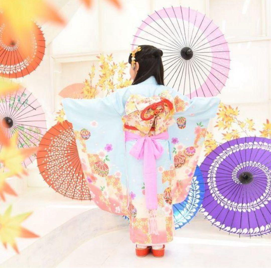 週末値下げ】七五三 着物 7歳　セット　水色　お祝い　人気