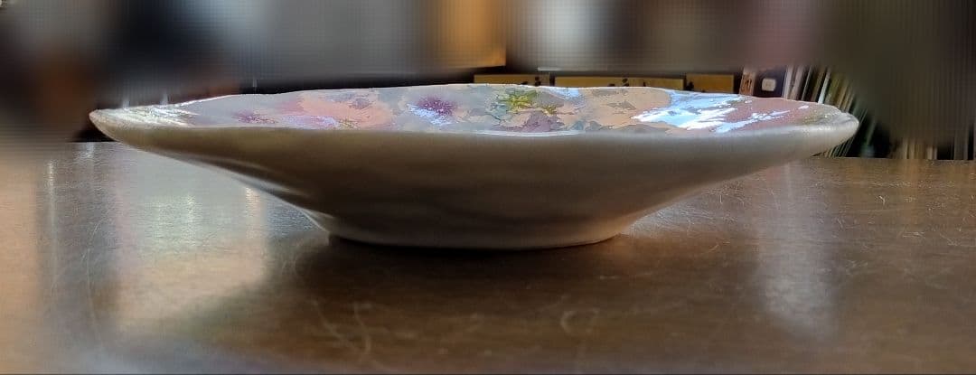 【新品・未使用】工房ゆずりは　色彩花　パスタ皿　カレー皿　陶器　食器　料理