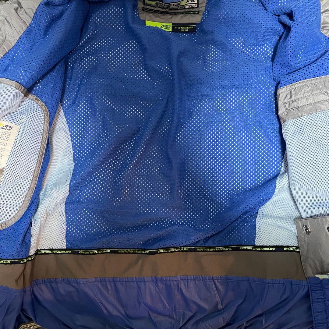 rewスキーウェアスノーボードジャケットパーカーパンツ上下セットアップ灰色グレー