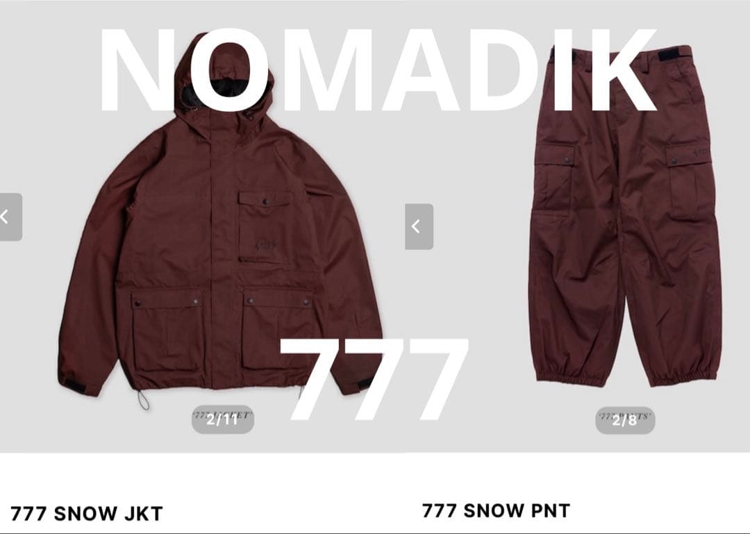 ノマディック Nomadik 777 ウェア　上L 下XL