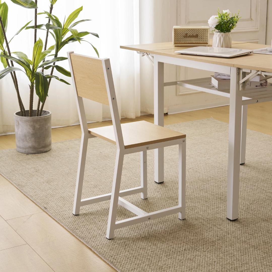 超人気！【ナチュラル】ダイニングセット 3点 2人掛け 伸縮ウッド