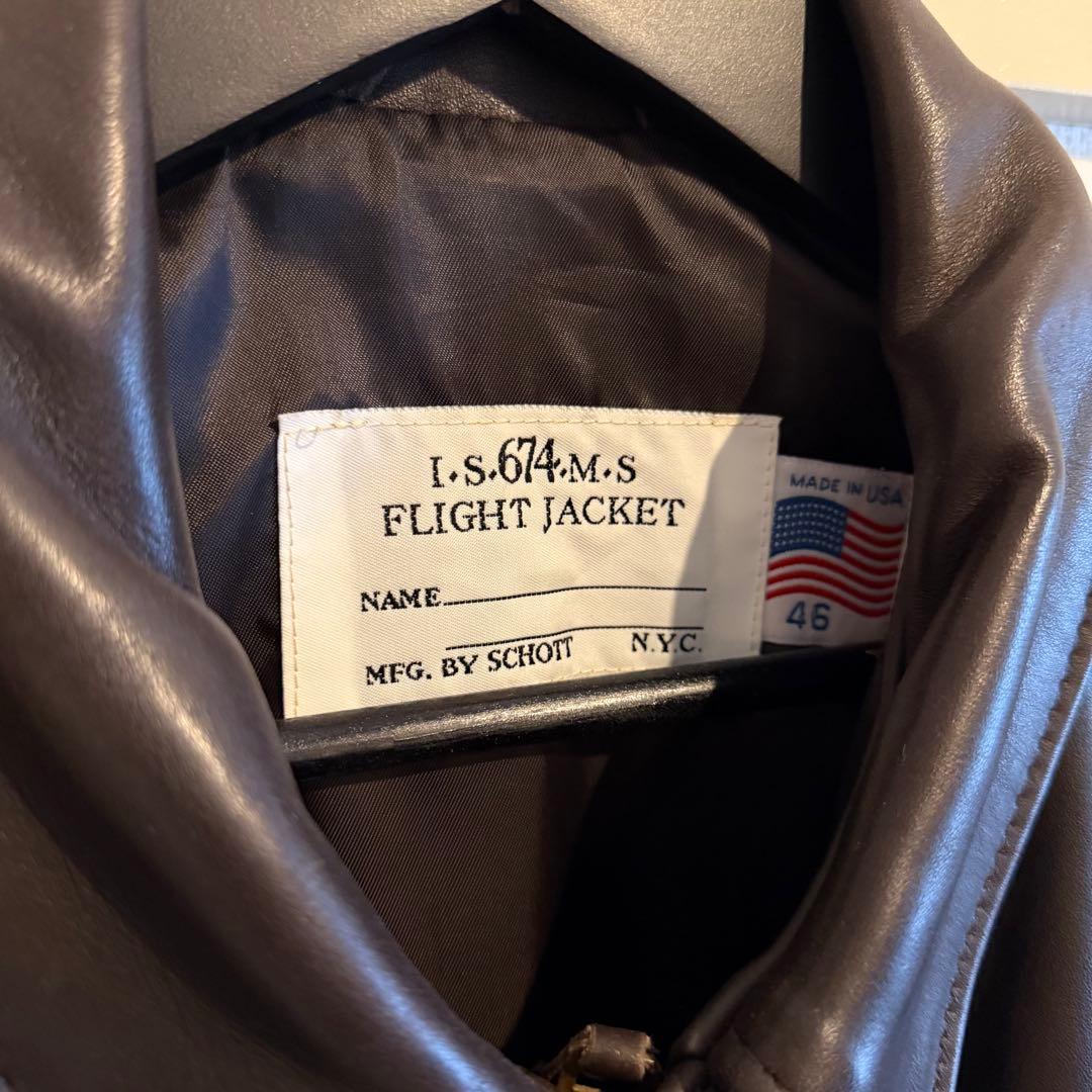 ジャケット・アウター schott type A2 flight jacket size 46