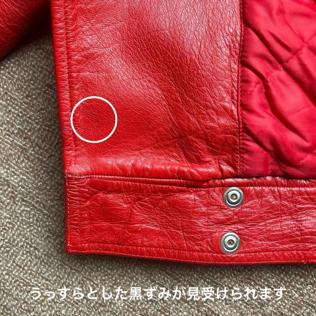 ルイスレザー ポールスミス ライダースジャケット M サイクロン レッドイヤー