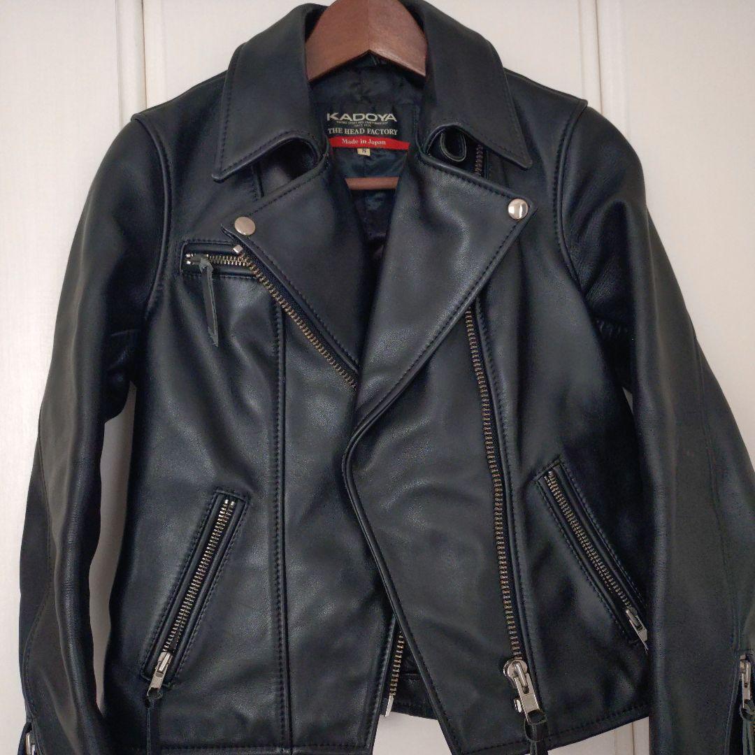 KADOYA ダブルライダースジャケット S 黒