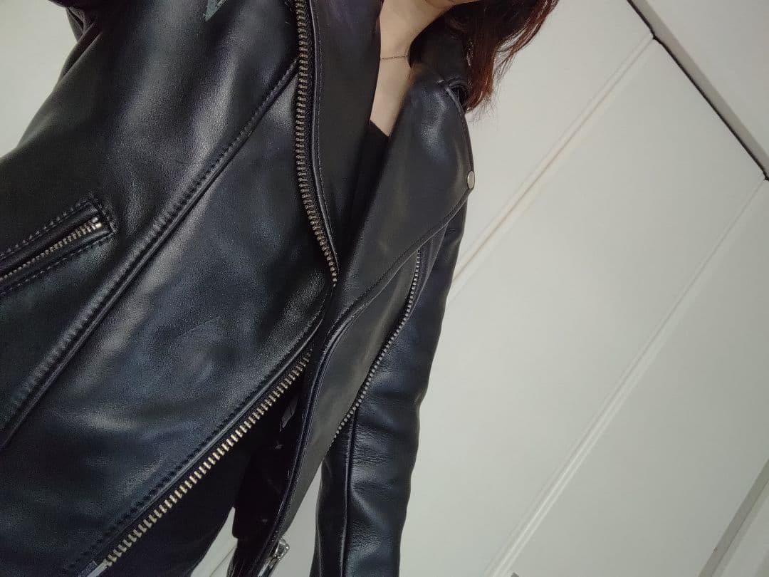 KADOYA ダブルライダースジャケット S 黒