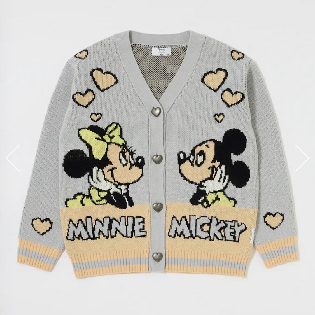 【ネット完売品】moussy ミッキーミニー ニットカーディガン レッド