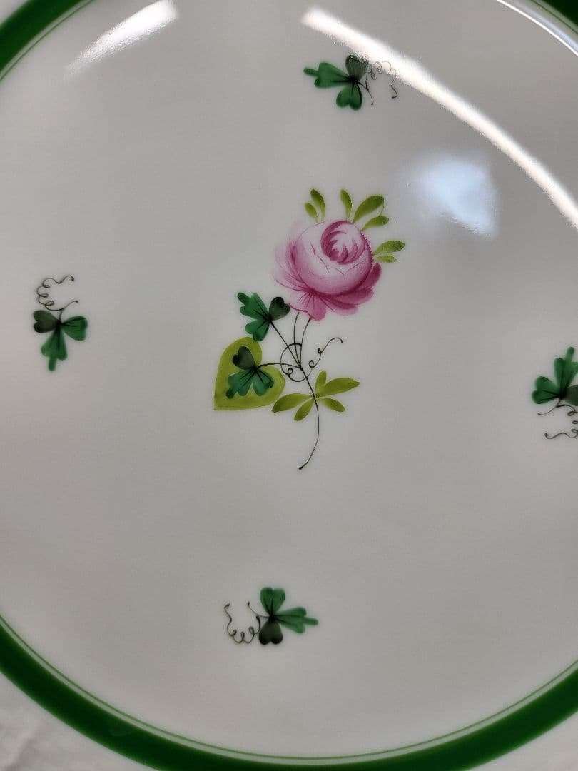 未使用近✨ヘレンド ウィーンの薔薇 プレート 中皿 ピンク ローズ 23cm①