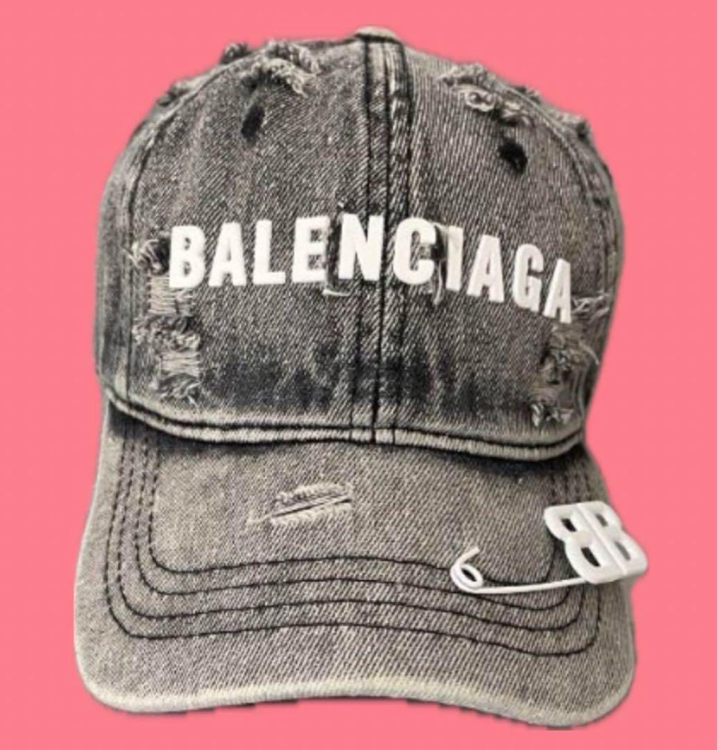 BALENCIAGA ダメージ加工 ベースボールキャップ