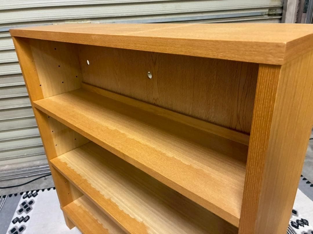 無印良品 オーク材薄型ラック・ワイド小・奥行22cm 廃盤品