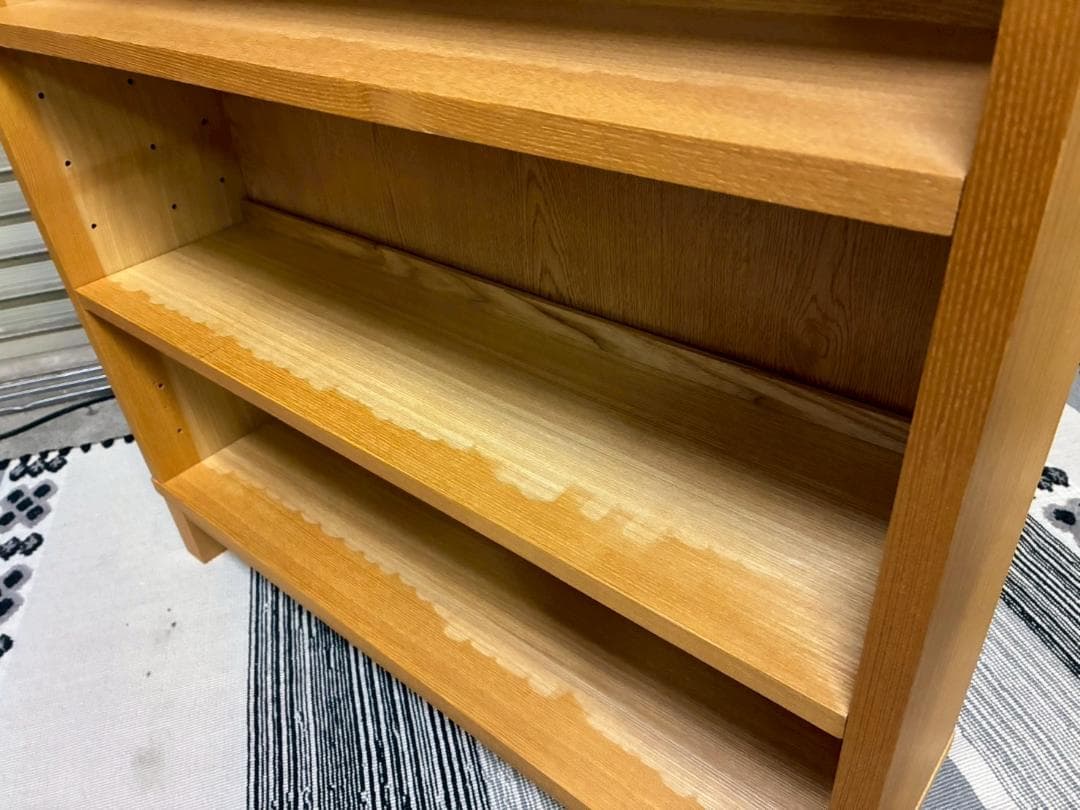 無印良品 オーク材薄型ラック・ワイド小・奥行22cm 廃盤品