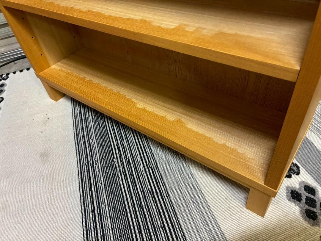 無印良品 オーク材薄型ラック・ワイド小・奥行22cm 廃盤品