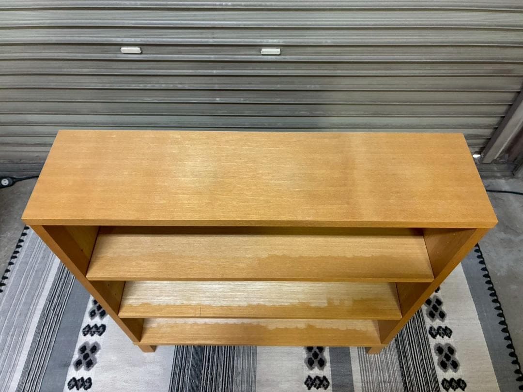 無印良品 オーク材薄型ラック・ワイド小・奥行22cm 廃盤品