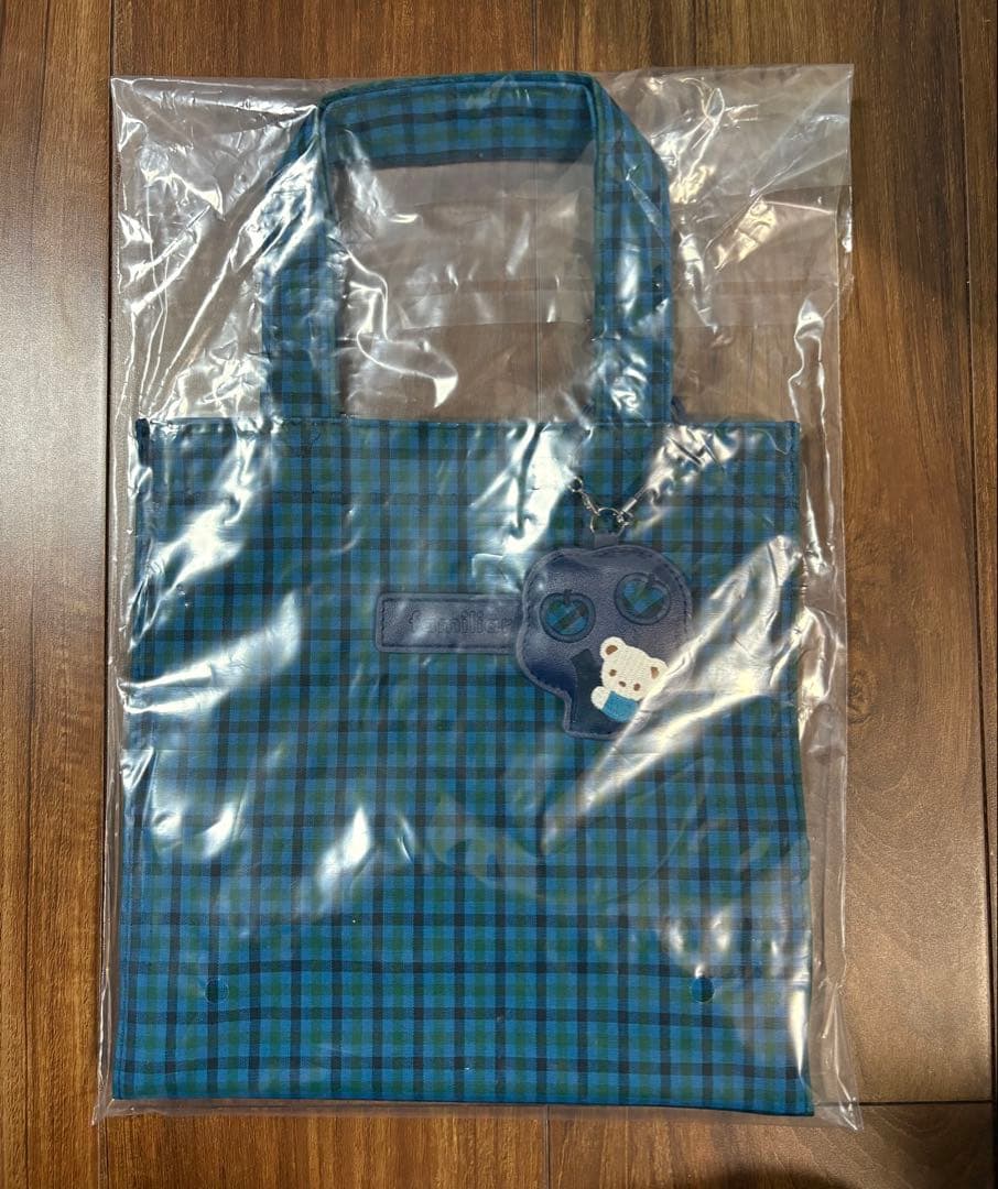 ♡新品未使用♡《ファミリア》トートバッグ(小) 青系ファミリアチェック