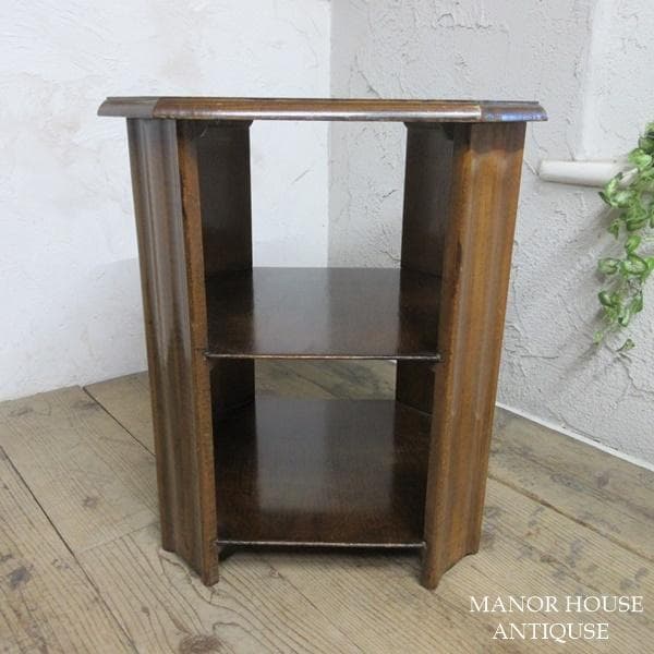 イギリス アンティーク 家具 CC41 ブックテーブル 本棚 英国 6481d