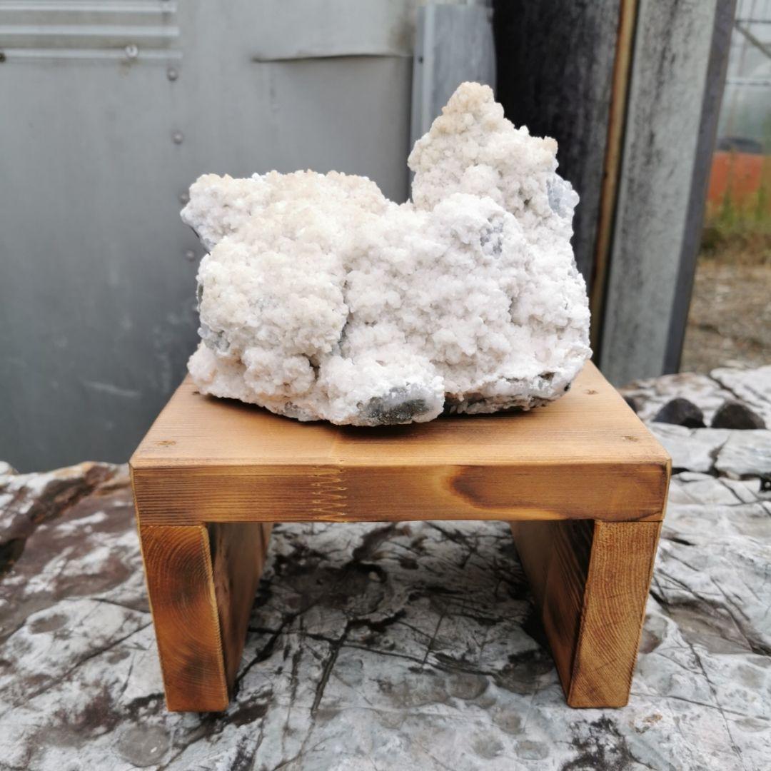 フローライト＆水晶クラスター　共生鉱物　鑑賞石　石　置物　オブジェ　インテリア