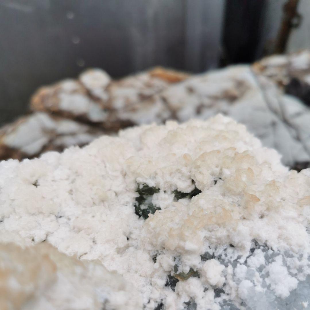 フローライト＆水晶クラスター　共生鉱物　鑑賞石　石　置物　オブジェ　インテリア