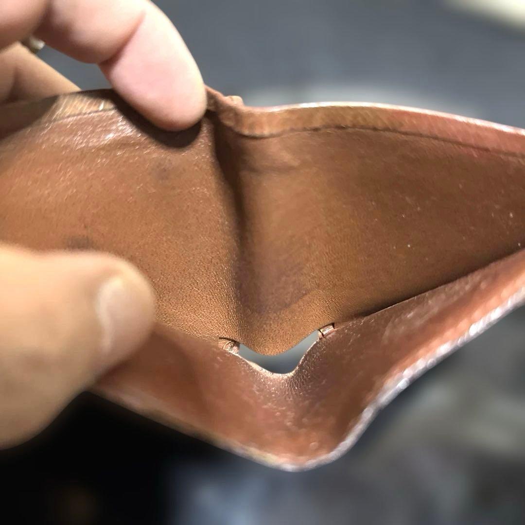 15☆優良品☆ヴィンテージ モノグラム♪2つ折り財布★ポケットあり