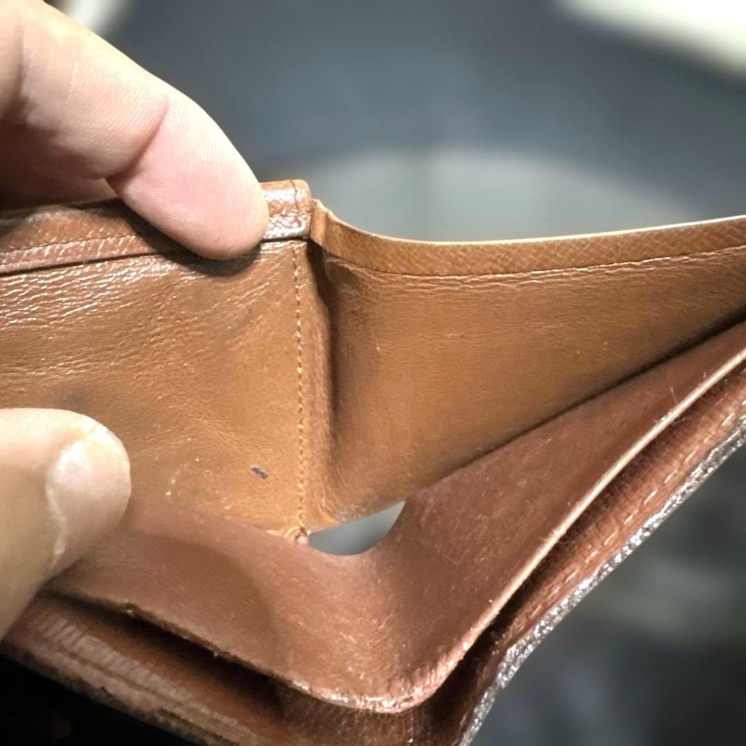 15☆優良品☆ヴィンテージ モノグラム♪2つ折り財布★ポケットあり