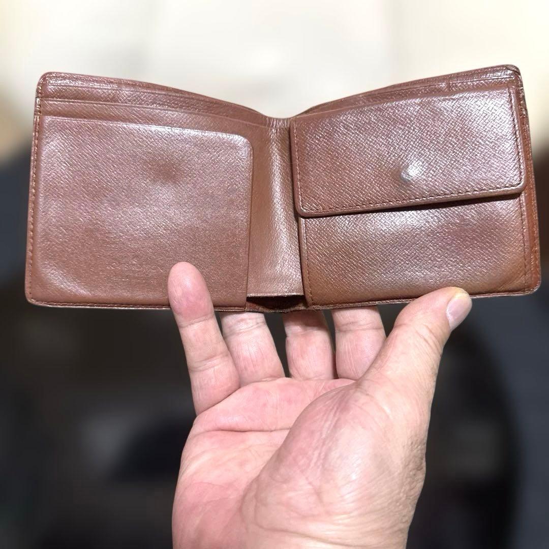 15☆優良品☆ヴィンテージ モノグラム♪2つ折り財布★ポケットあり