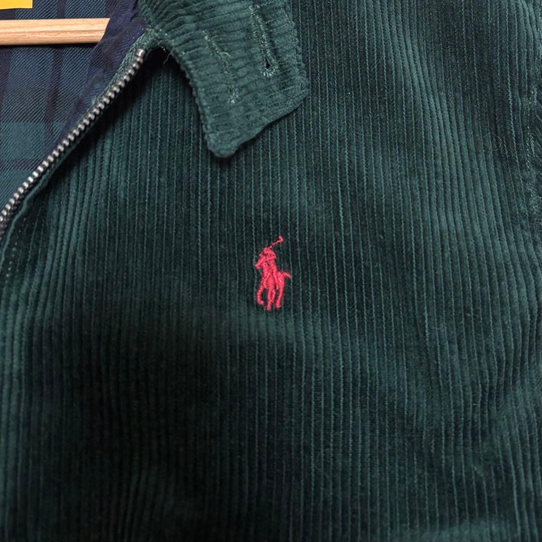美品 ポロラルフローレン コーデュロイ ジャケット キツネ刺繍 深緑 L 定6万