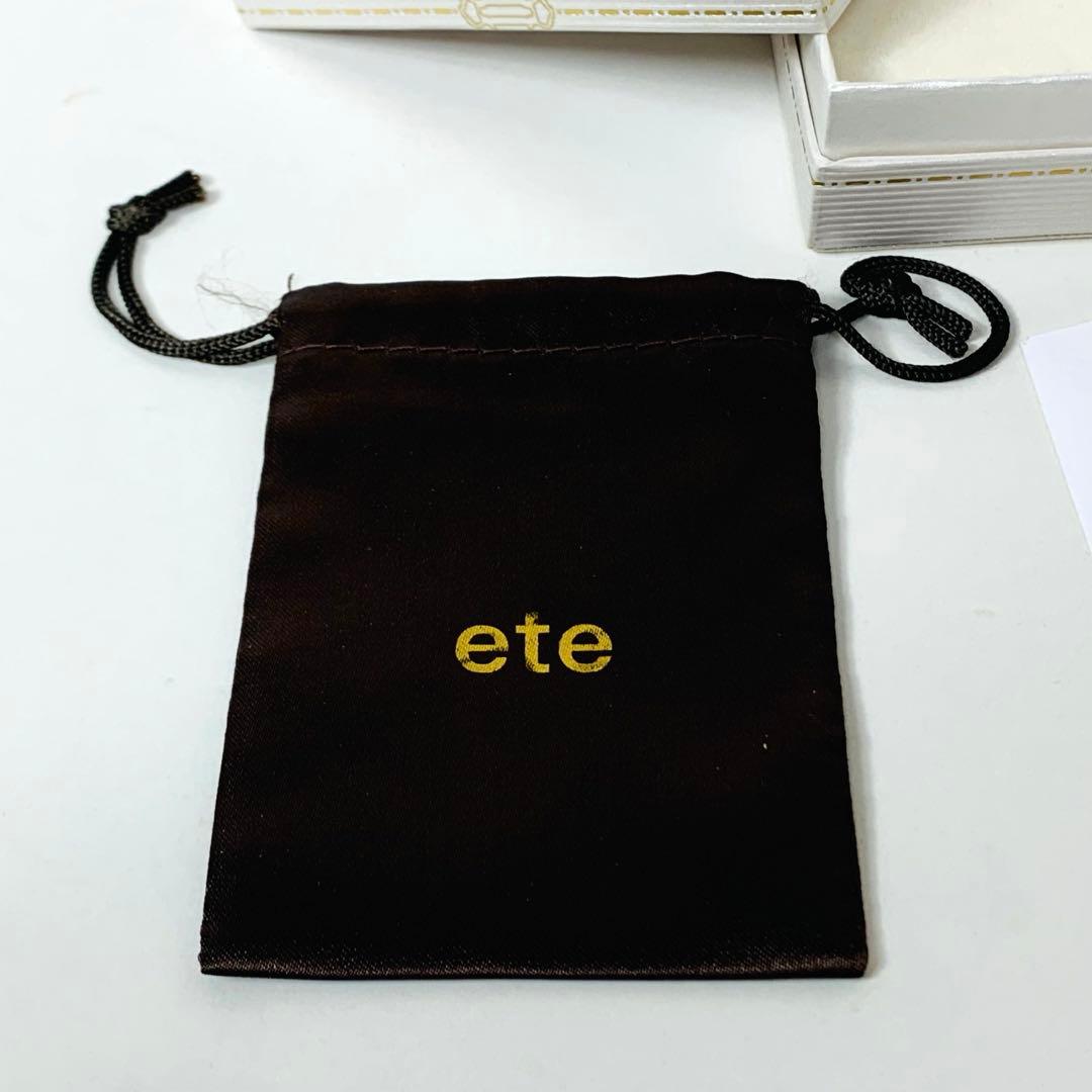 美品ete エテ k10 ピンクゴールド クレールカットリング 9号