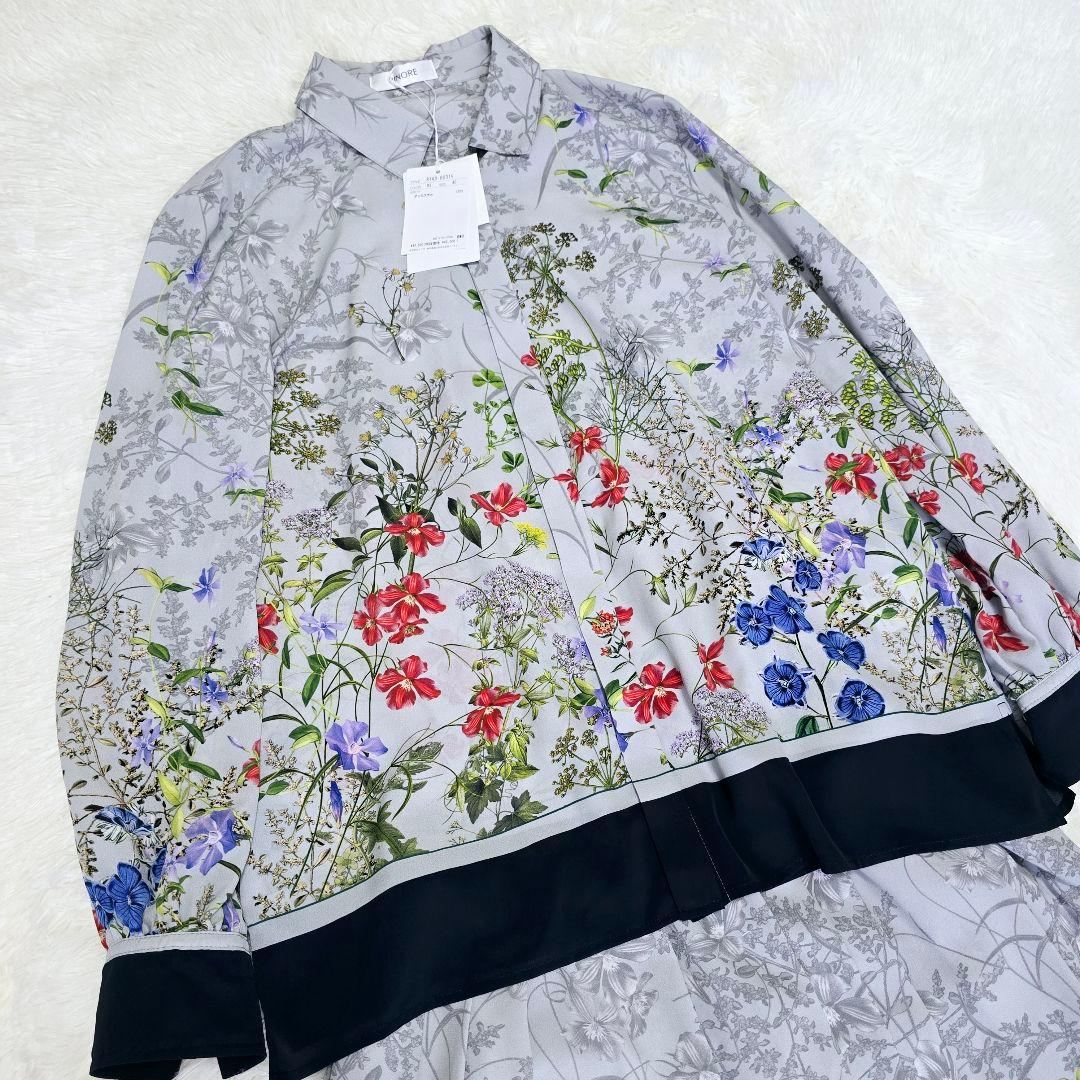 新品タグ付き✨PINORE セットアップ ブラウス マキシ丈スカート 花柄 L