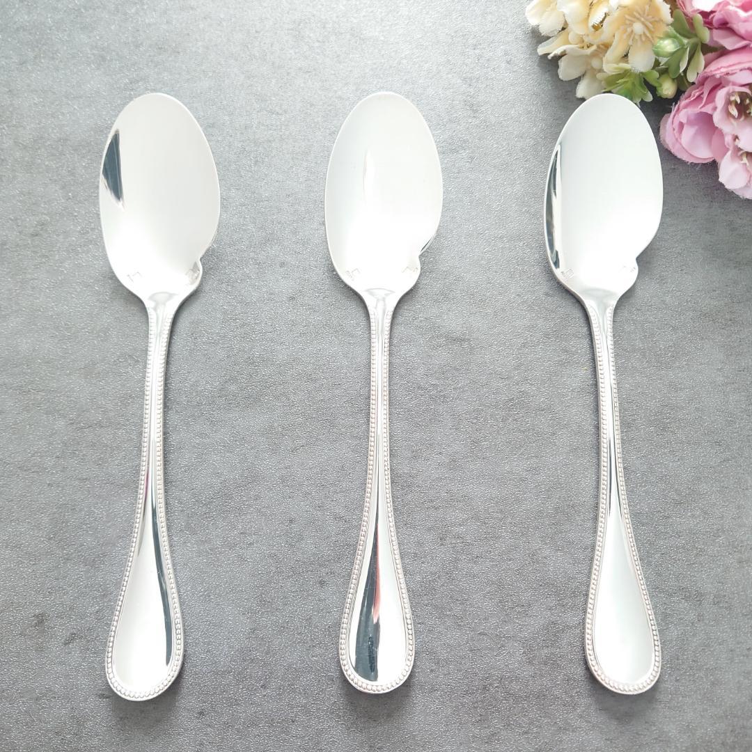 極希少 美品 クリストフル パール ソーススプーン 3点