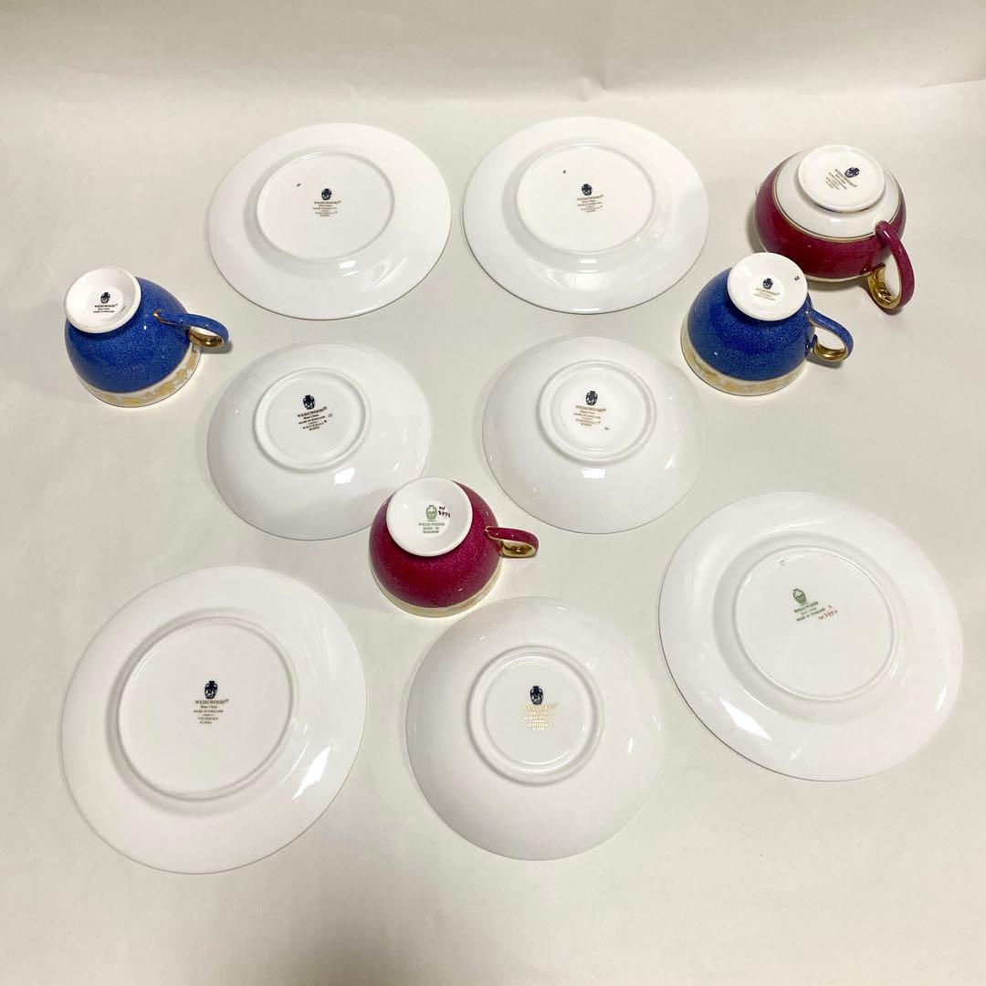  ウェッジウッド ホワイトホール ルビー ブルー セット