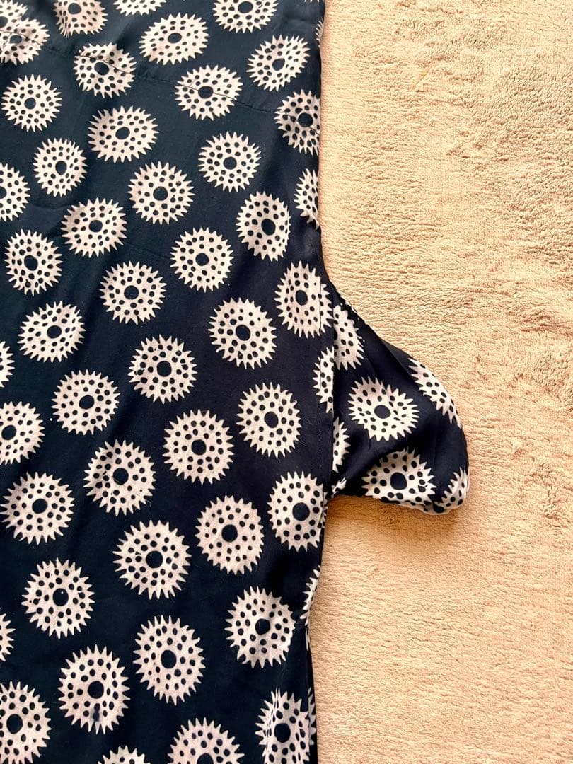 NOA NOA ネイビー　ウニ柄　キャミソールドレス M