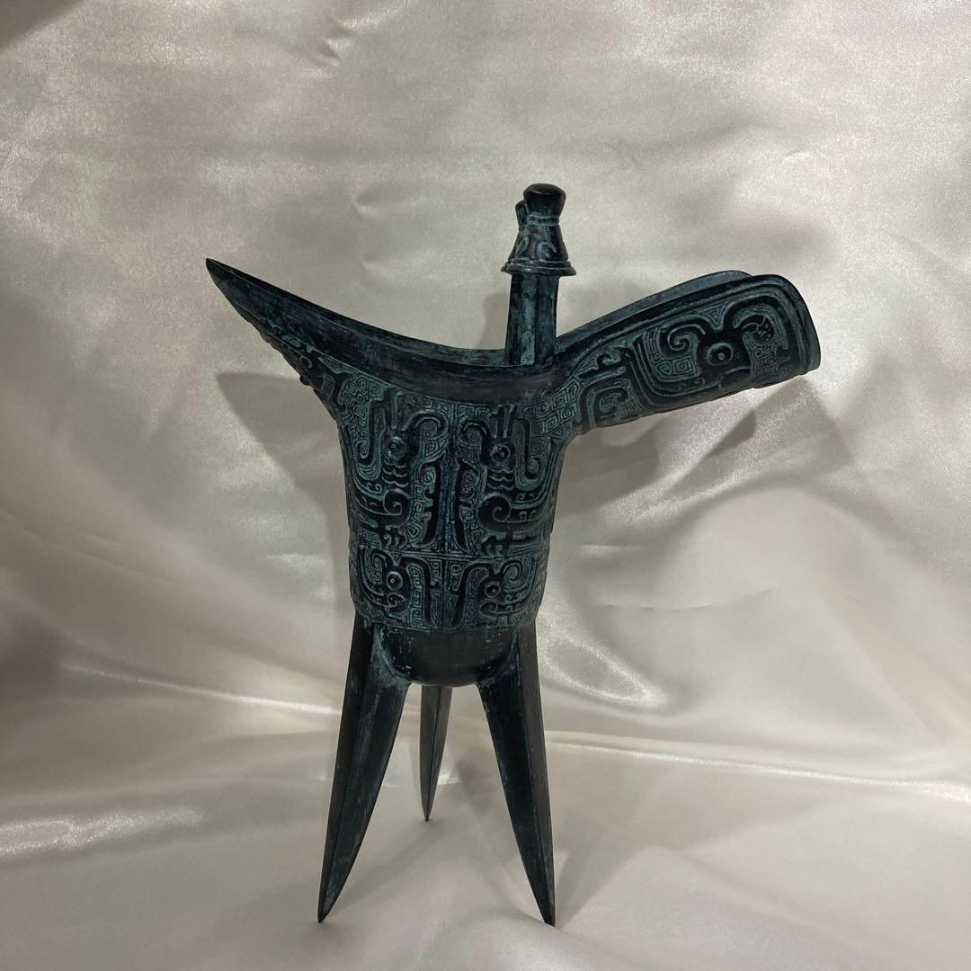 ★希少　骨董★ 香炉　お香　書道　篆刻　金文　爵杯　青銅器　青銅器　鳳紋爵