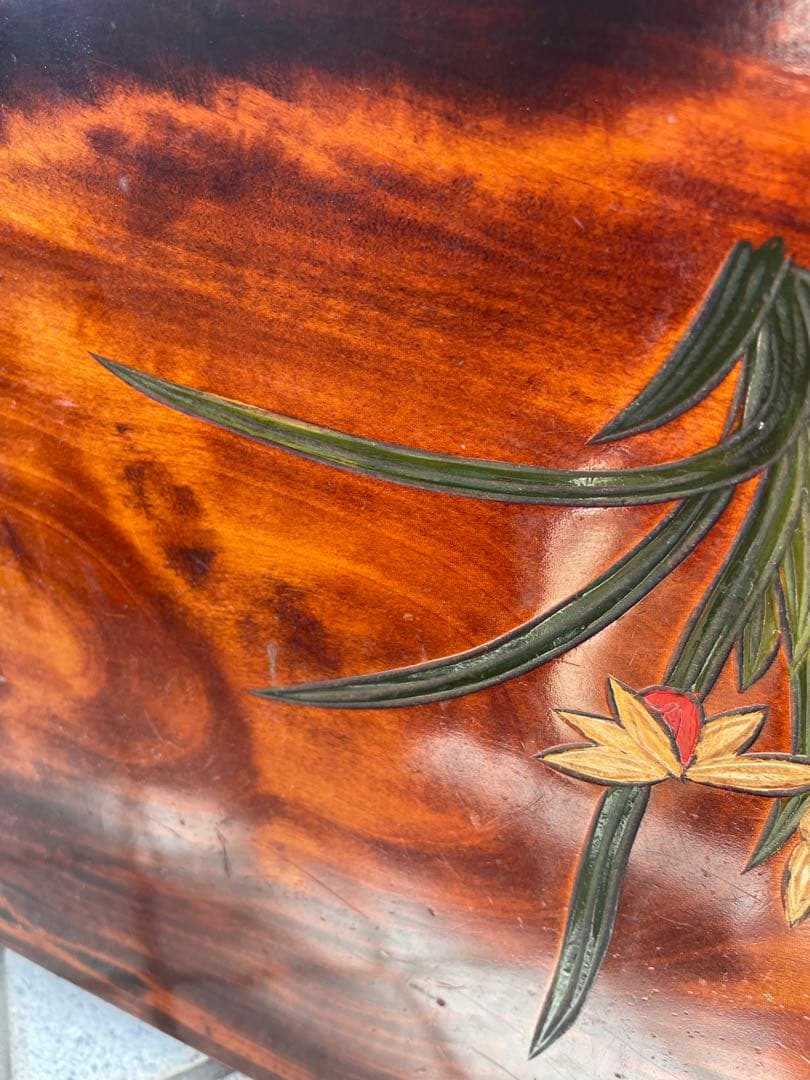 未使用　木製台座　讃岐彫　彫刻