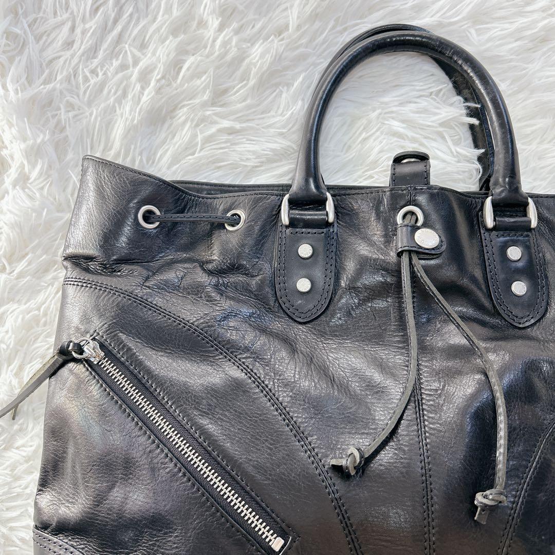 バッグ 00s archive leather hand bag grunge y2k