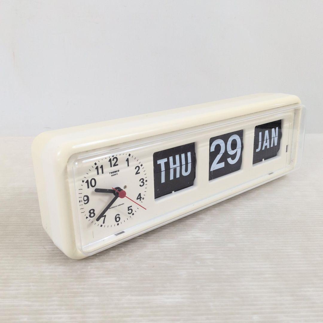 TWEMCO BQ-38 WHITE パタパタ　置き時計