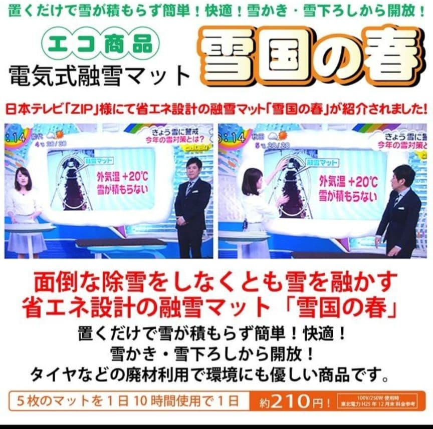 ※融雪マット 雪国の春 5枚セット★豪雪対策/除雪作業を軽減に! 即決歓迎!
