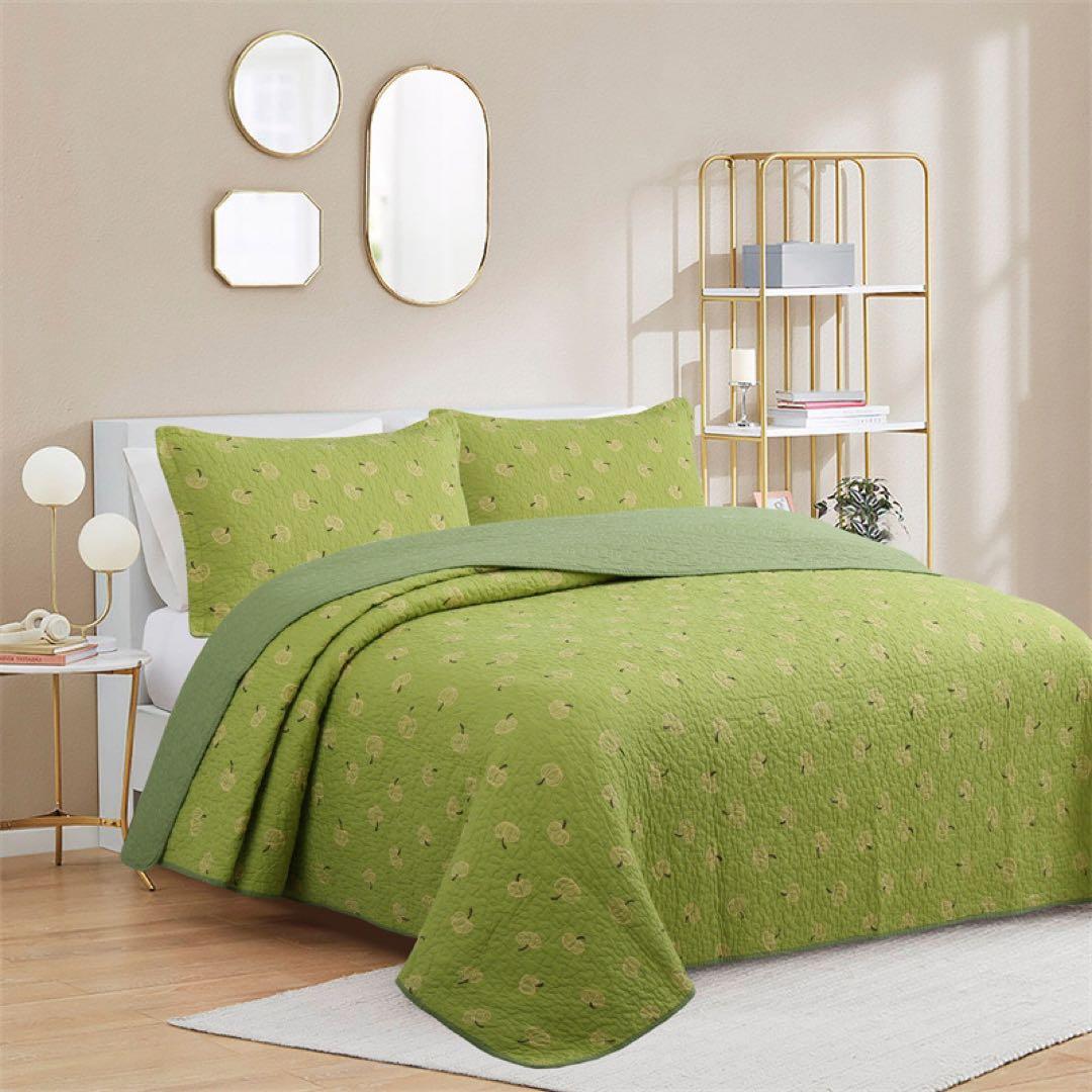 キルトベッドカバー3点セット綿マルチカバー キルティング 223