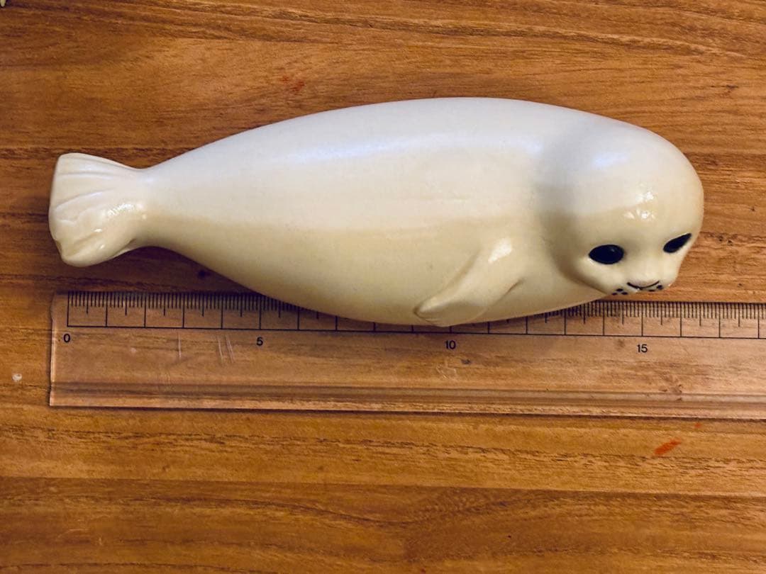 リサラーソン 置物 アザラシ 16cm Lisa Larson 陶器・北欧