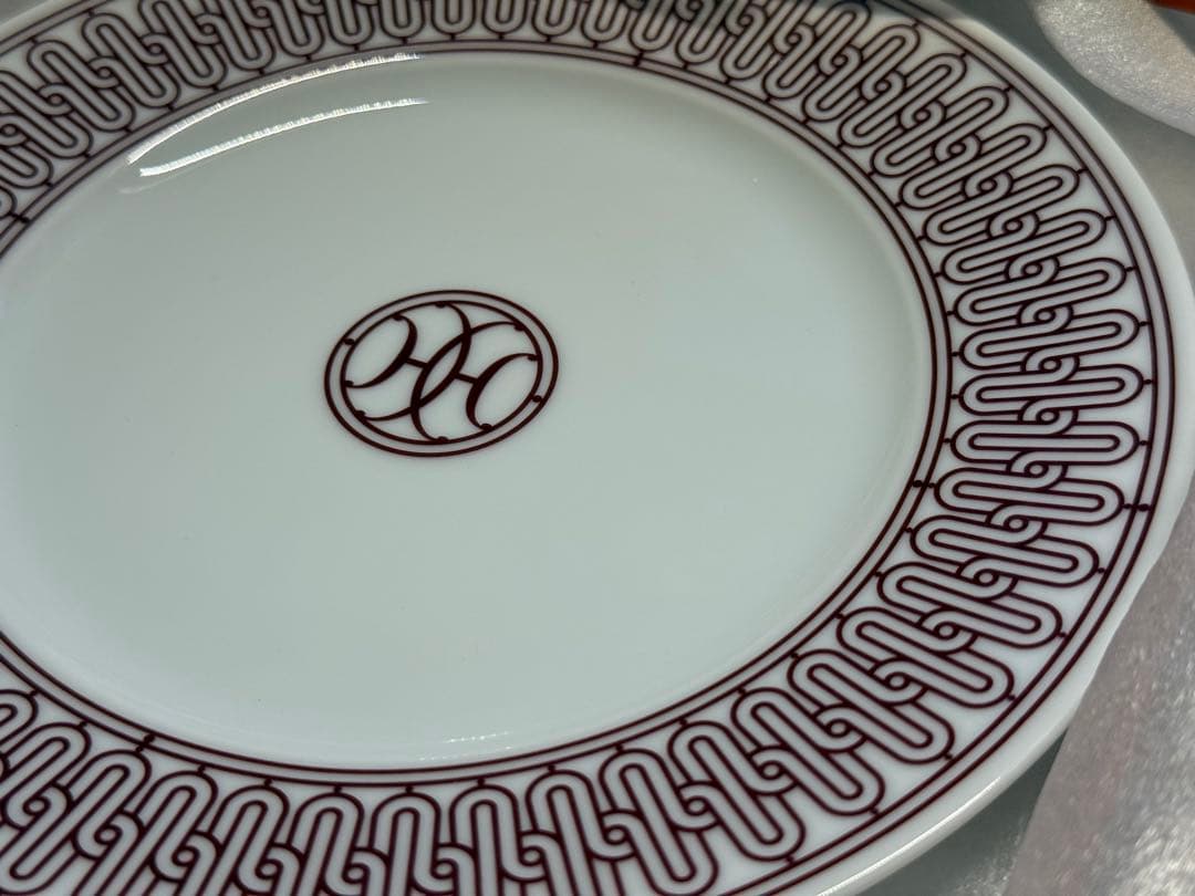 HERMES デザートプレート 〈Hデコ〉レッド