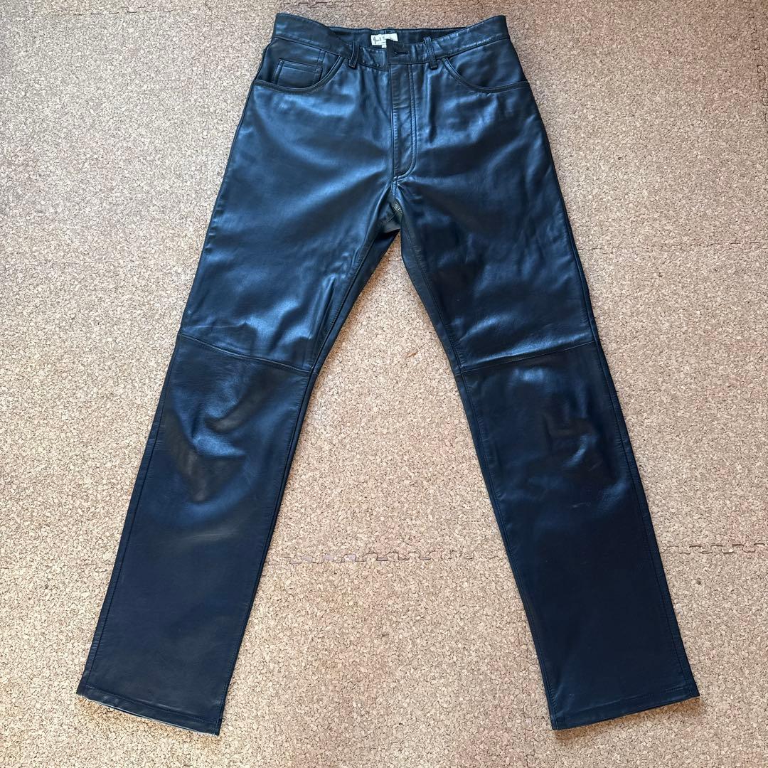 ポールスミス　Paul Smith レザーパンツ　黒